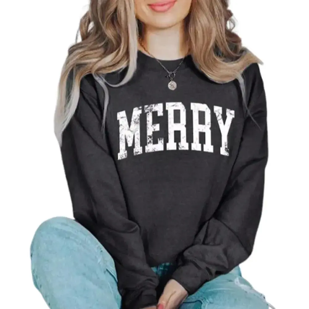 8-Pack Unisex Retro Merry Christmas Sweatshirt - Family Cute Christmas Gift