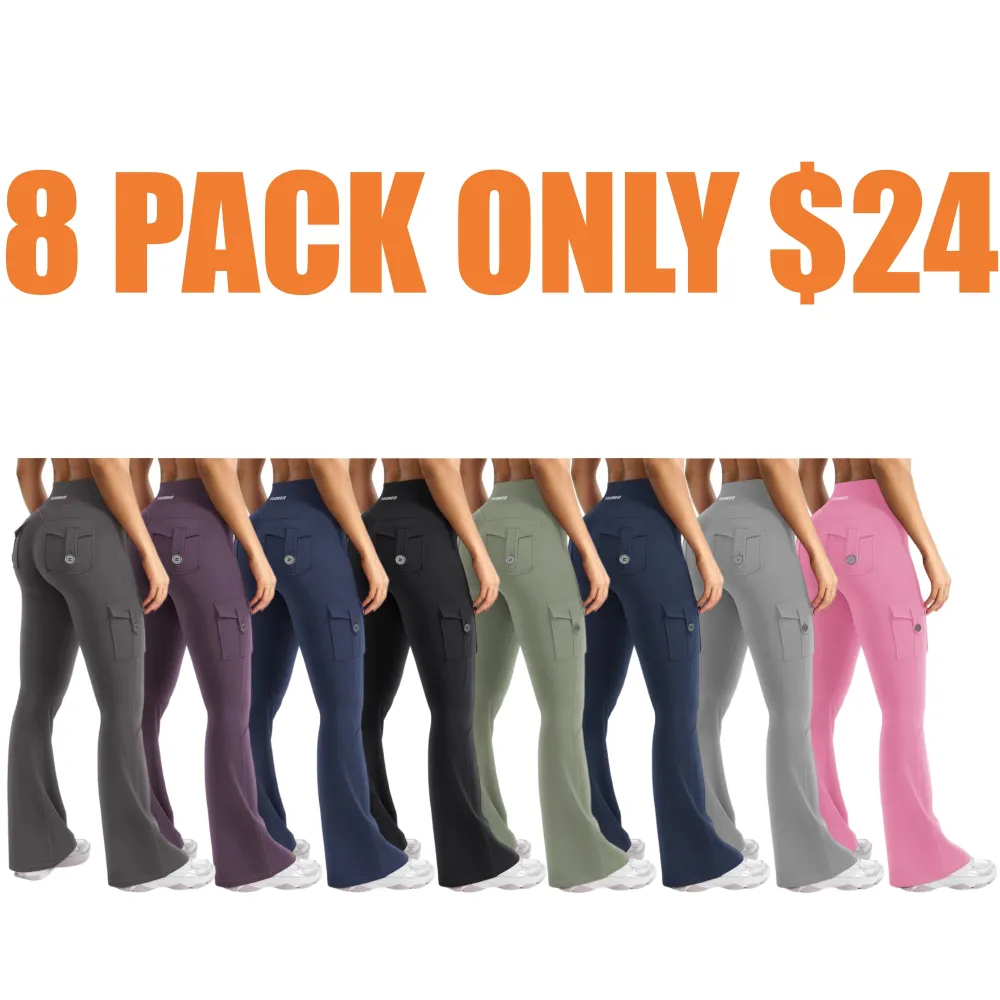 Women's Yoga Flare Leggings with Pockets Hidden