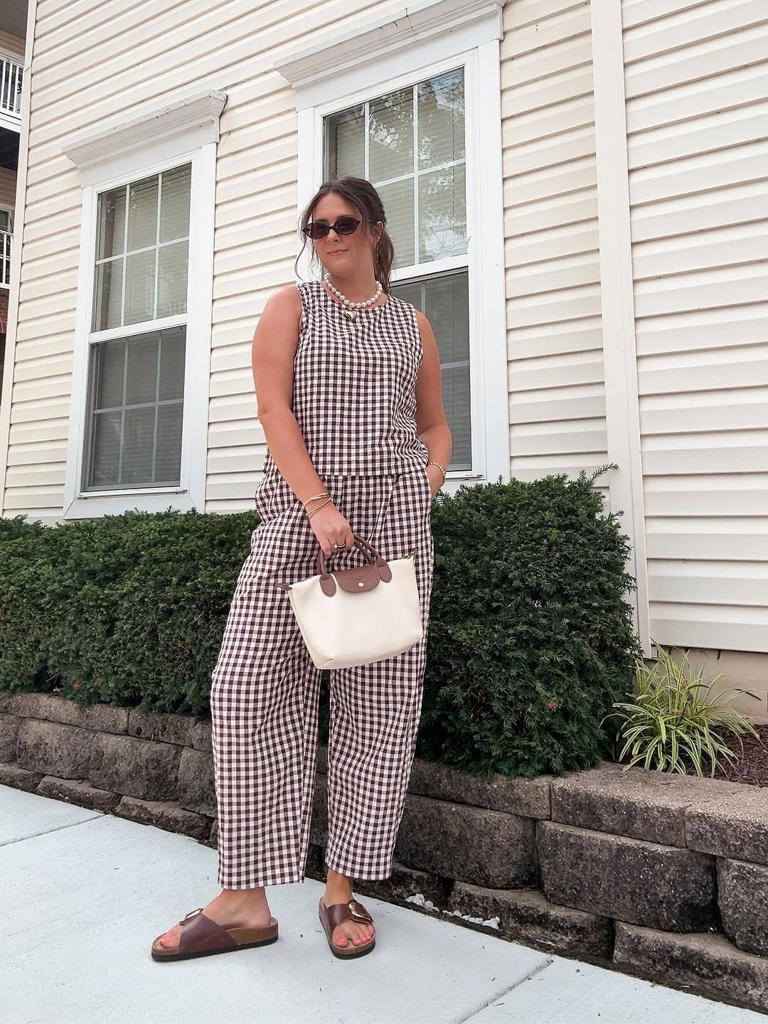 🔥Women’s Plaid Cotton 2-Piece Lounge Set