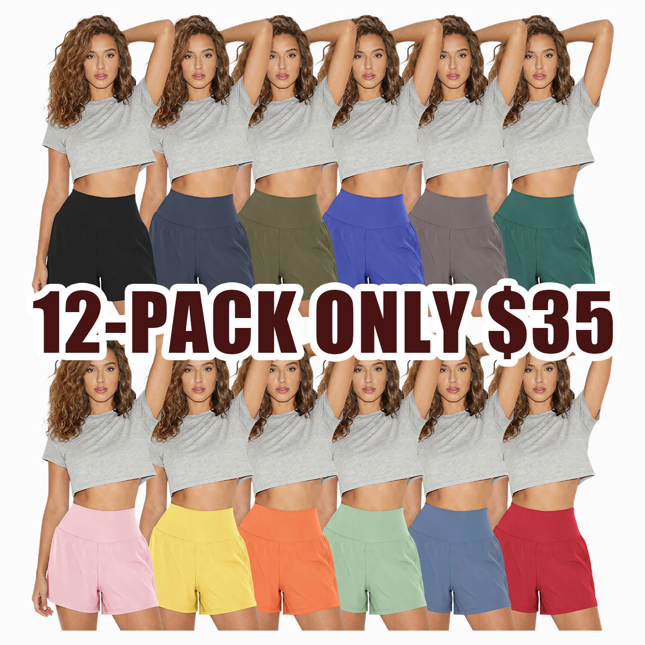 Super High Waisted Back Pocket & Side Hidden Pocket 2-in-1 Yoga Shorts 3