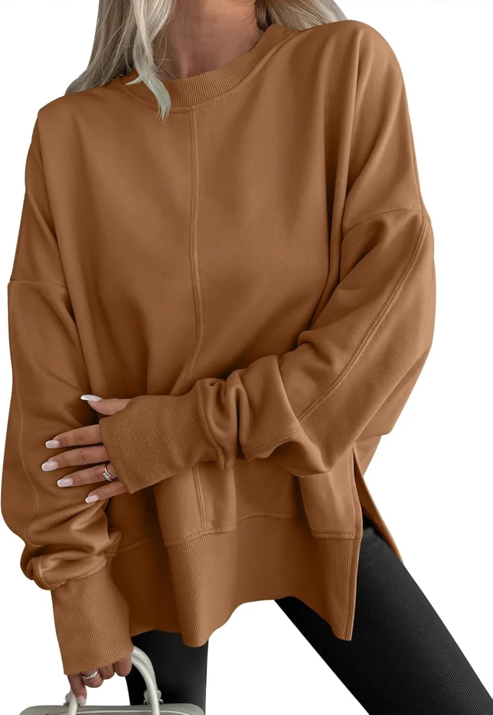 Women Oversized Sweatshirts Thumbhole Long Sleeve Hoodies Shirts