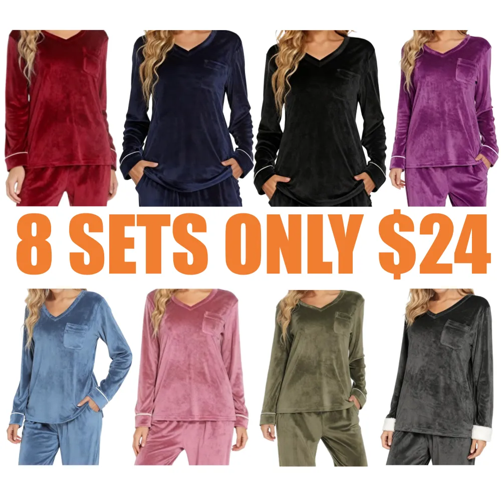 Pajamas Sets Velvet PJs Set