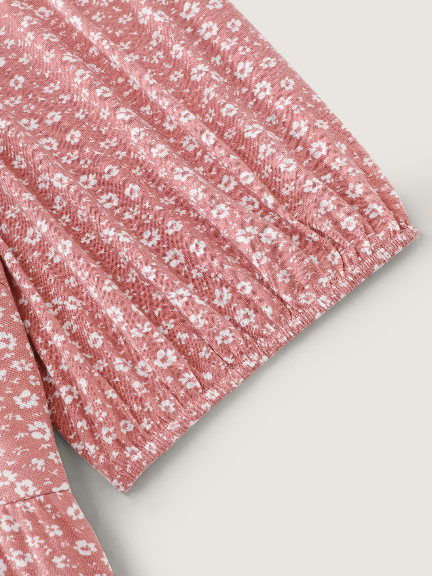 Floral Print Button Detail Mini Dress