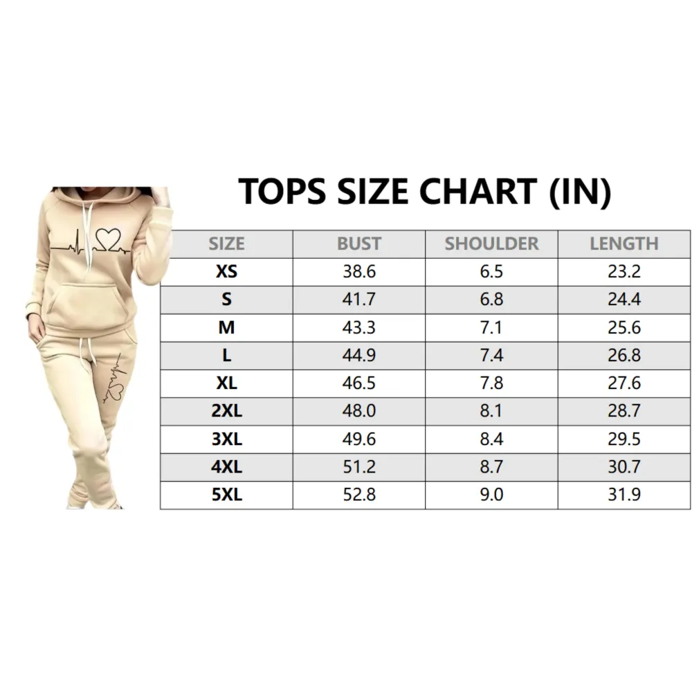 Women's Heart Print Raglan Sets