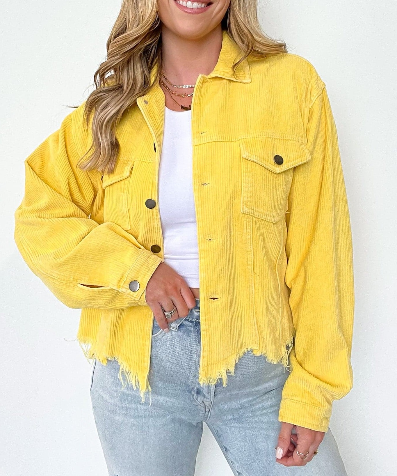 Mainstream Raw Edge Corduroy Jacket