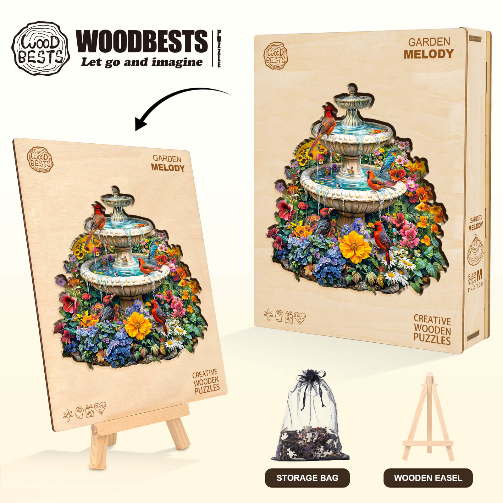 Garden Melody Wooden Jigsaw Puzzle