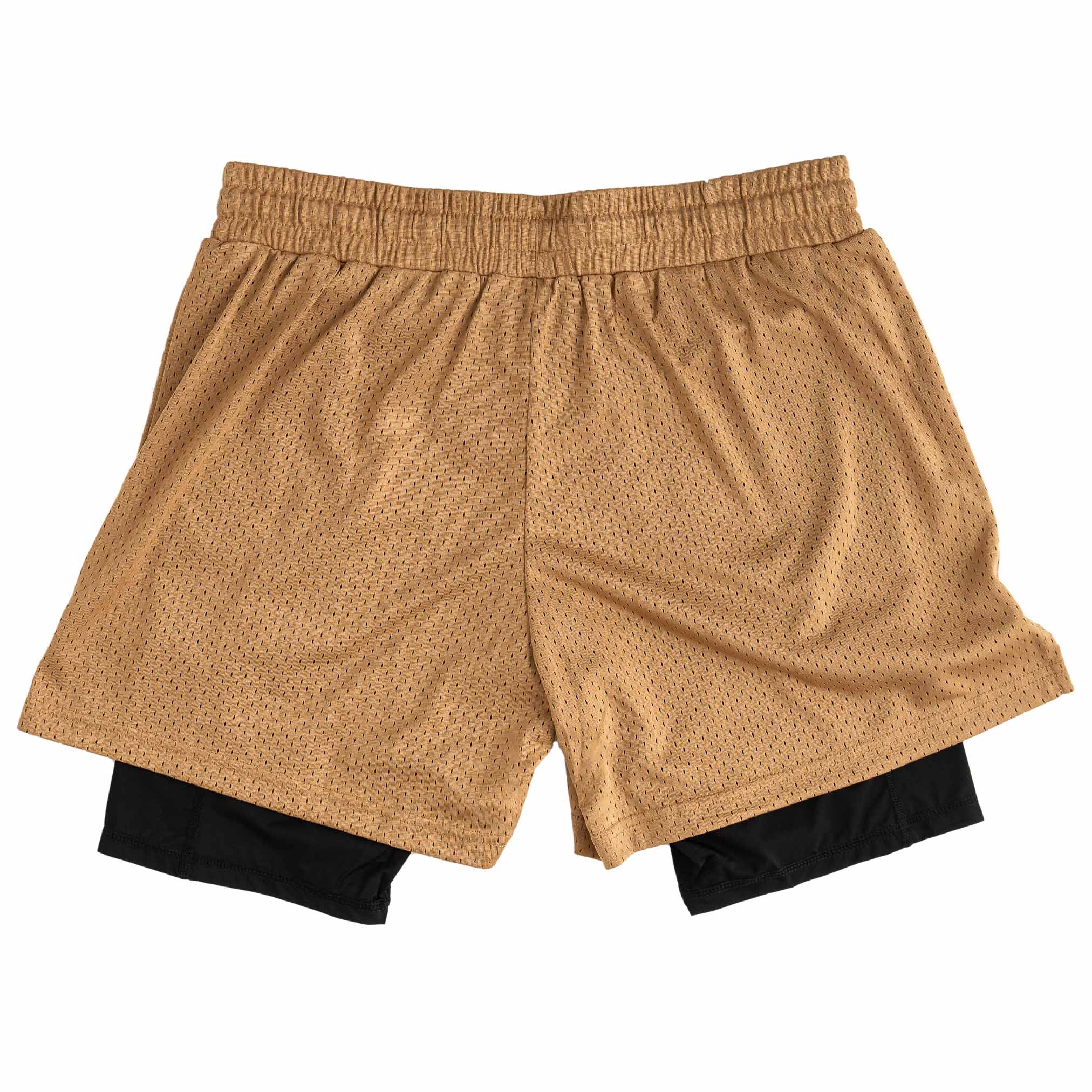 TRAINING SHORT WITH LINER - SAND