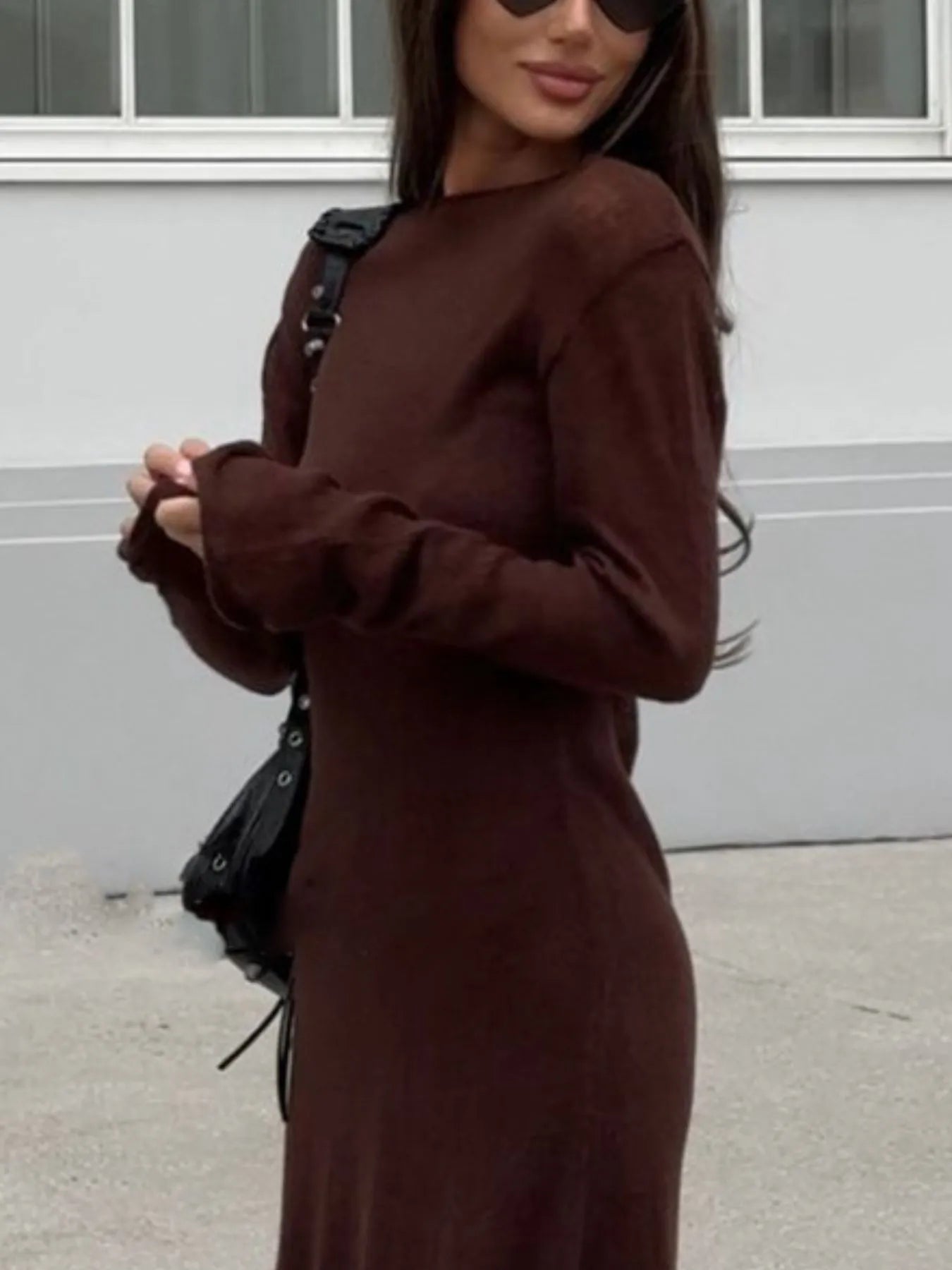 Ribbed Knit Cami Dress and Cover Up Sweater Set