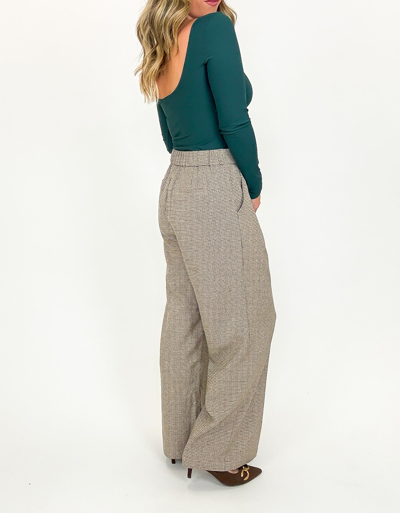 Polished Ease Front Pleat Wide Leg Pants
