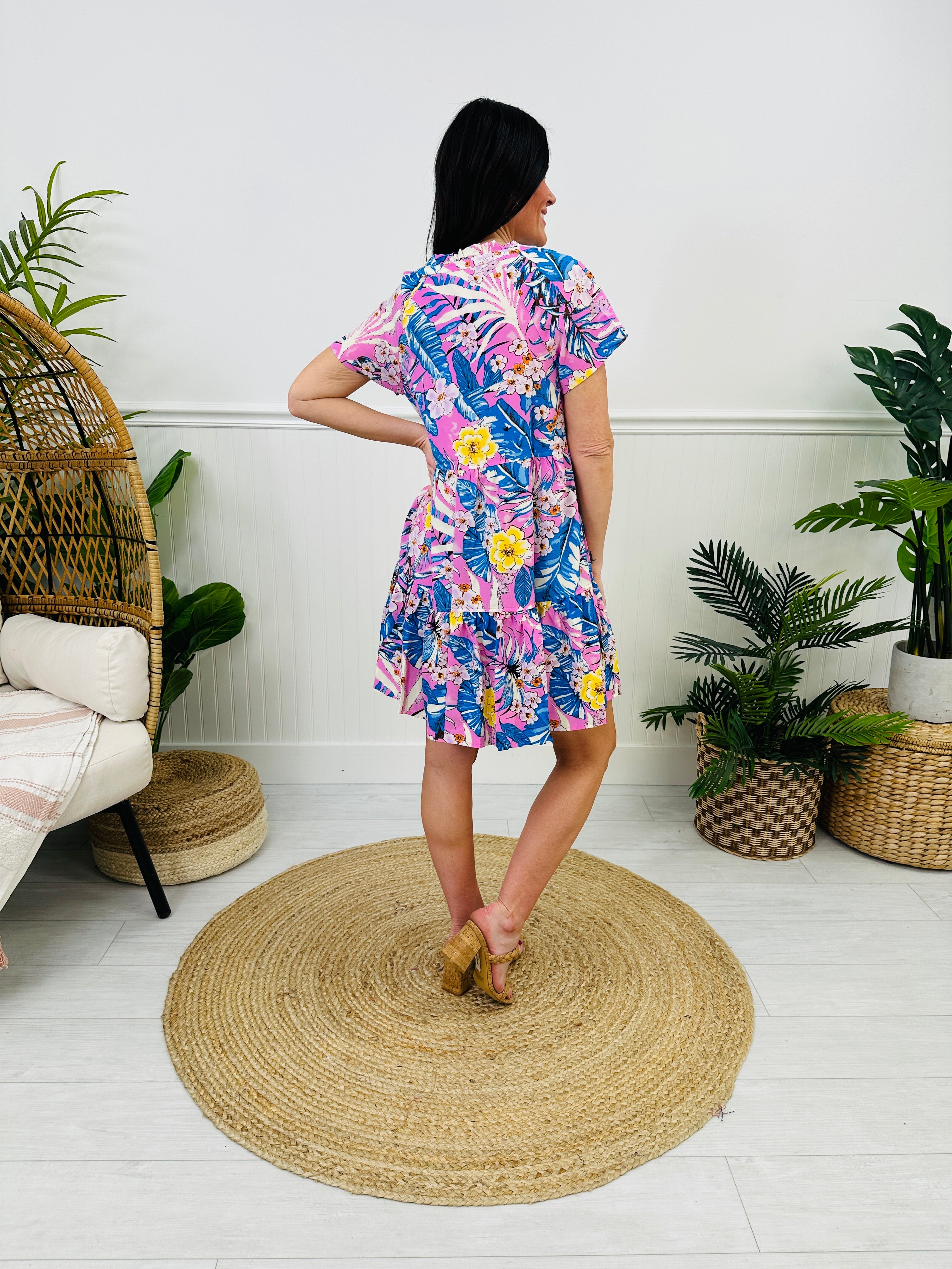 Bali Breeze Dress In Pink Combo