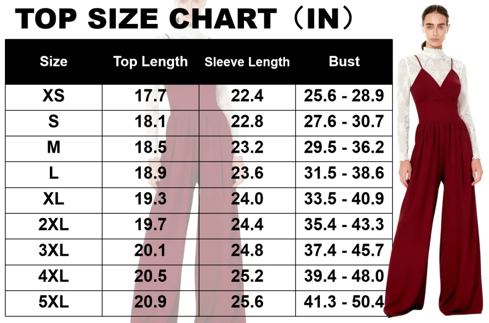 Women's Solid Color Lettuce Trim Mock Neck Sheer Lace Top & Pocket Wide Leg Cami Jumpsuit