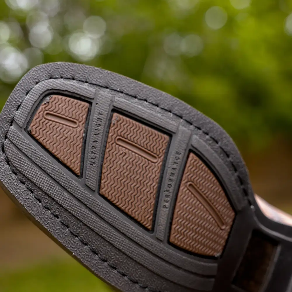 Moka American Gator Belly Leather Boots With Lightweight Soles - Square Toe