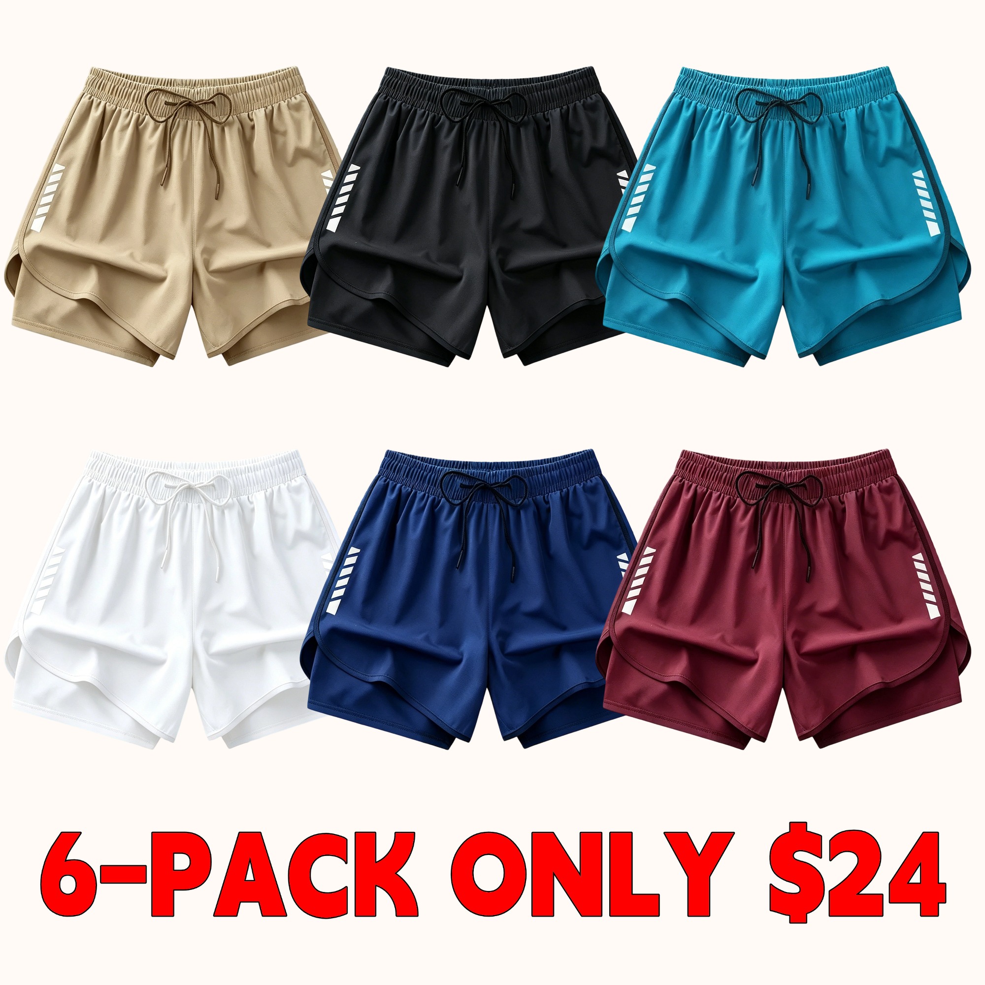 Women's Lightweight, Quick-Drying, Double-Layer Athletic Shorts for Summer