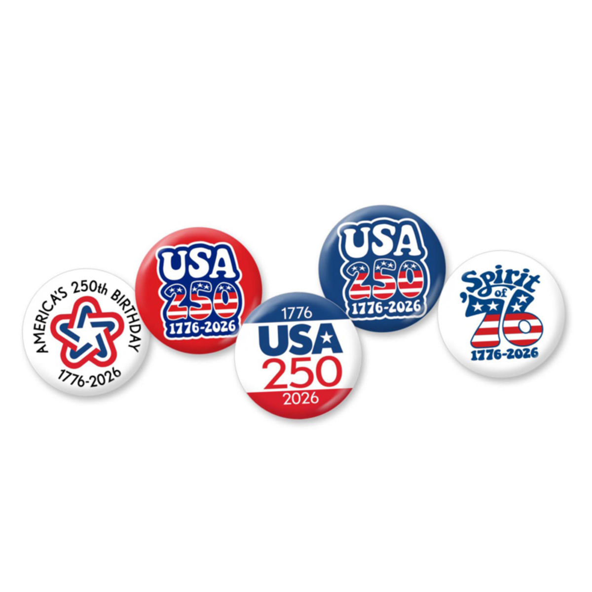 America 250th Anniversary MINI Buttons
