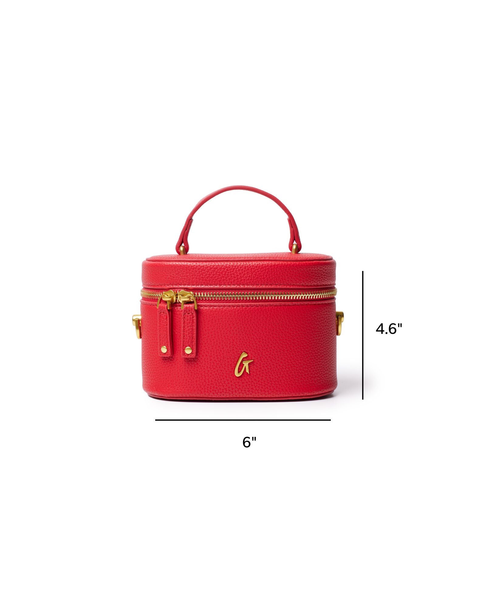 MINI PEBBLE VANITY BAG - RED