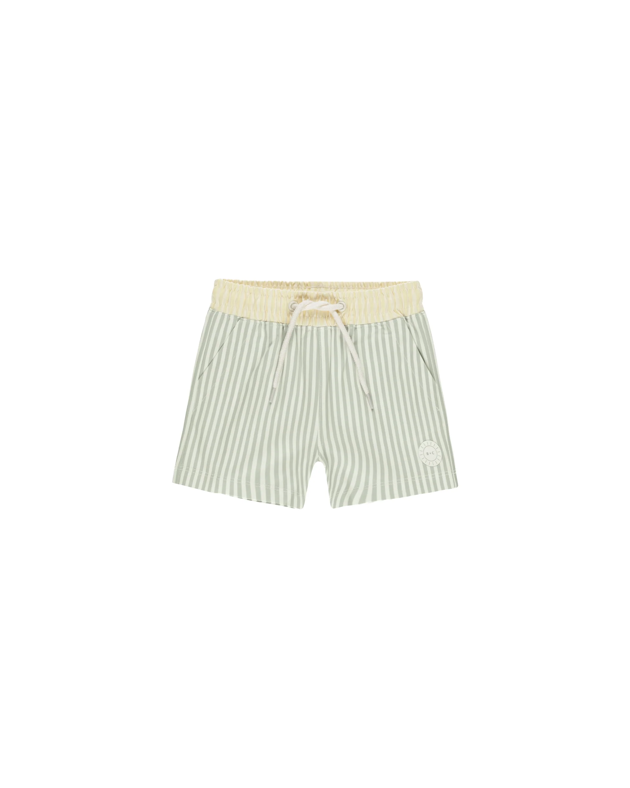 Boardshort || Sage Stripe