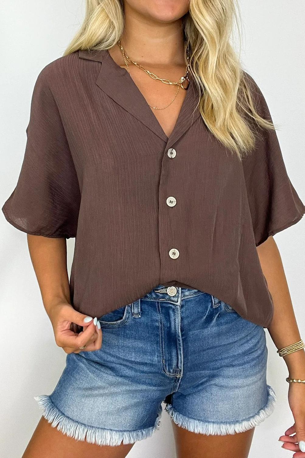 Button Down Relaxed Top