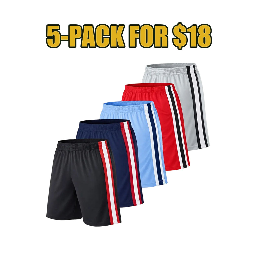 Men’s 5/10-Pack Performance Mesh Active Shorts