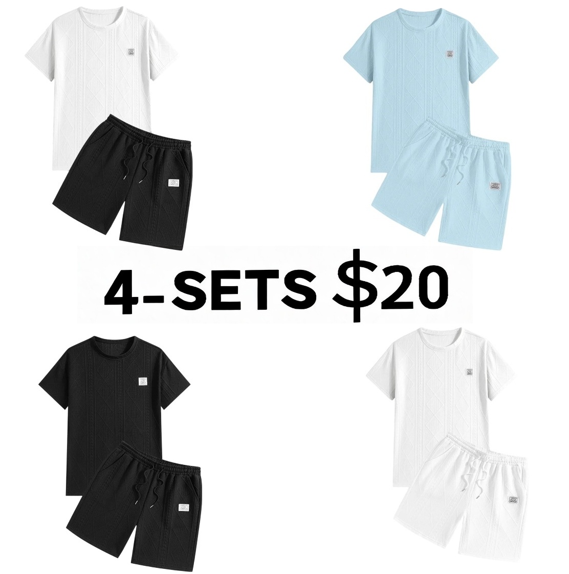 Men's Summer Casual Sports Suit 2-Piece Set