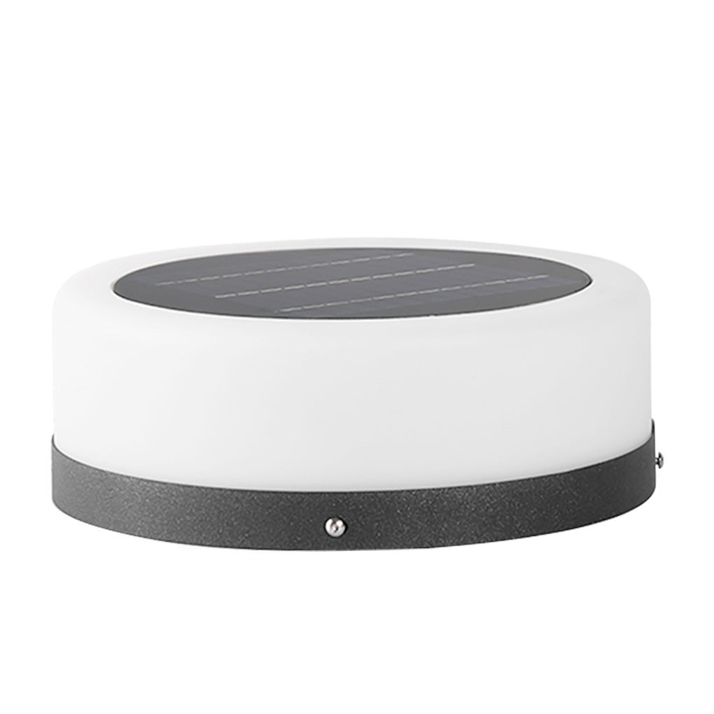 Round Acrylic Waterproof White LED Modern Solar Lights Outdoor Garden Lights