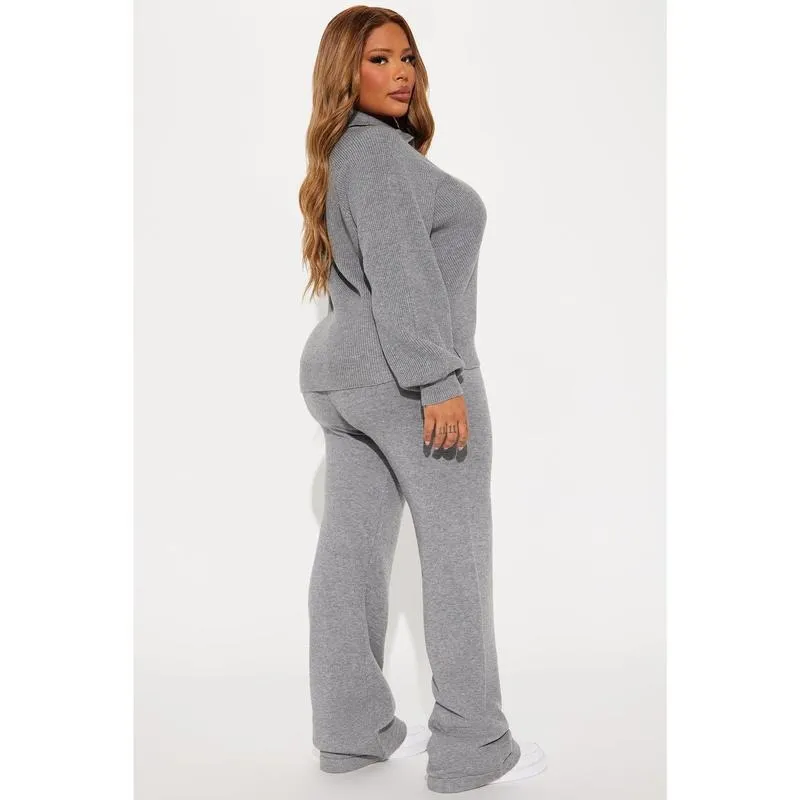 Sweater Pant Set - Charcoal