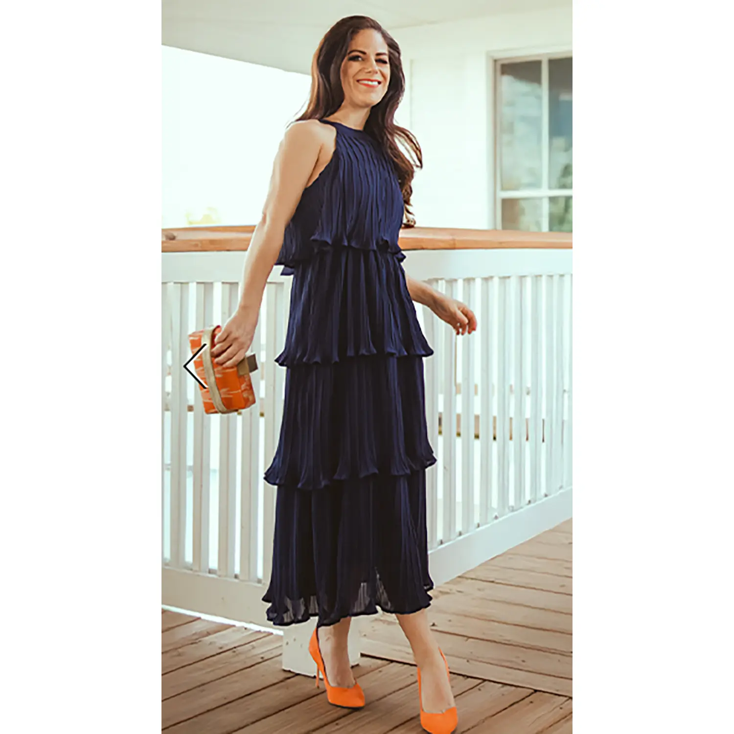 ✨Women's 2026 Summer Sleeveless Halter Neck Ruffle Tiered Layed Chiffon Flowy Swing Long Midi Dress
