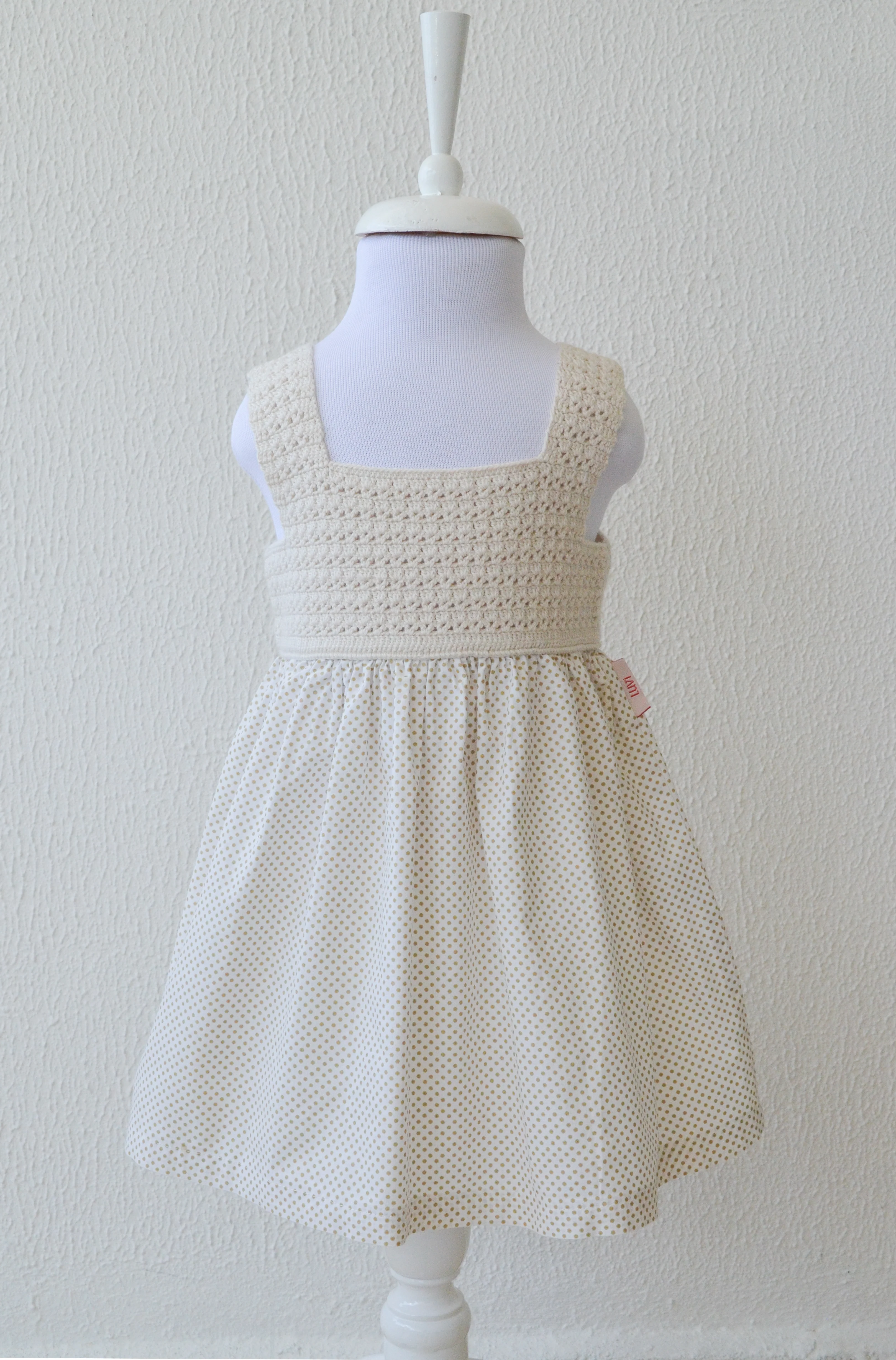 Beige Polka Dot Dress