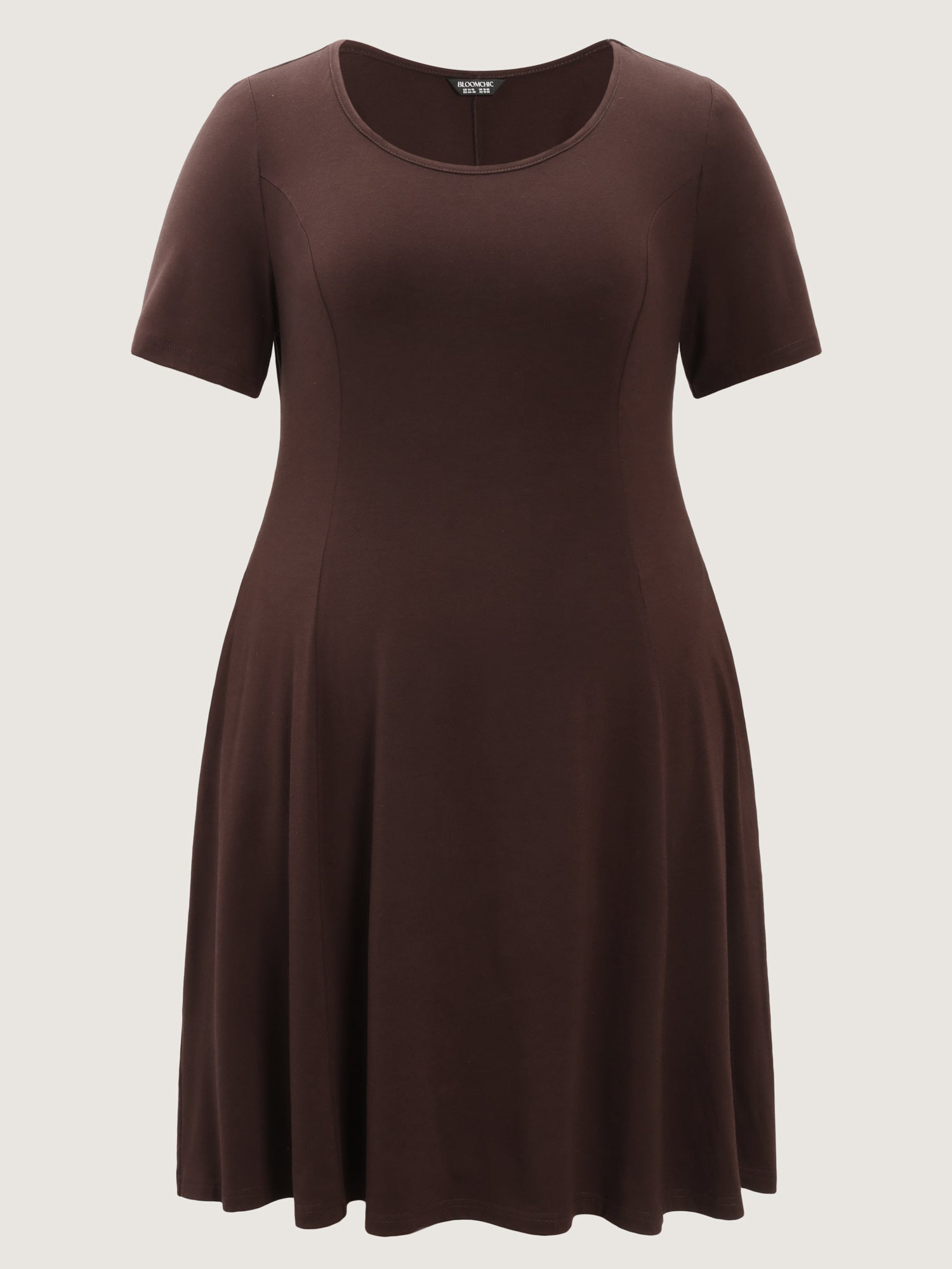 Supersoft Cinched-Waist Plain Mini Dress
