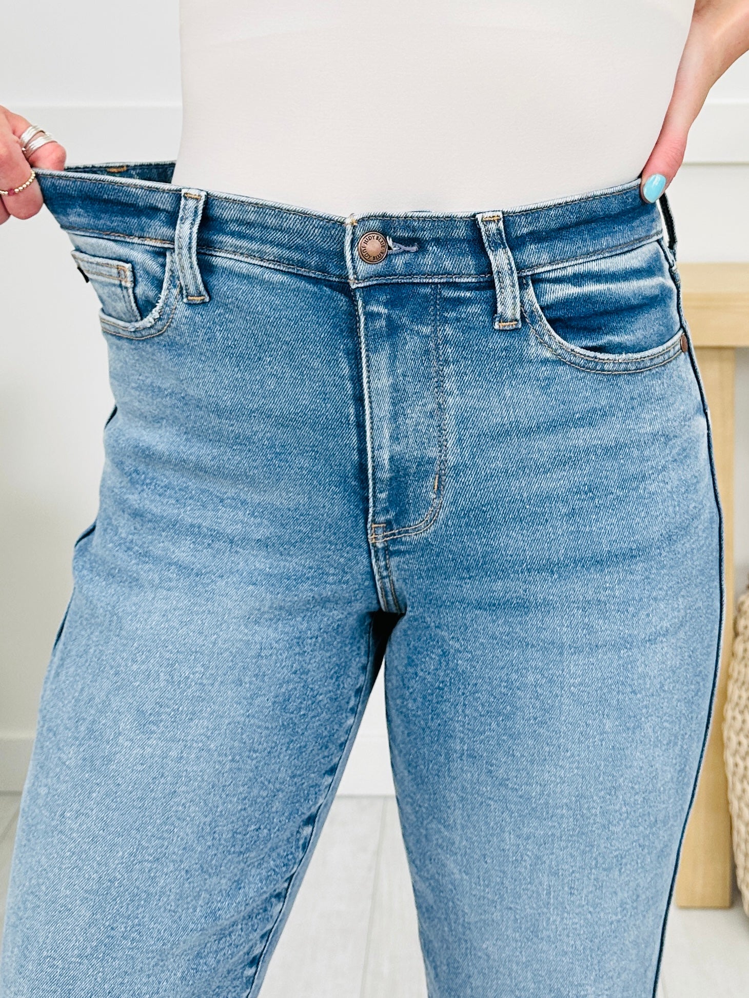 Judy Blue Don't Be Late Straight Leg Jeans