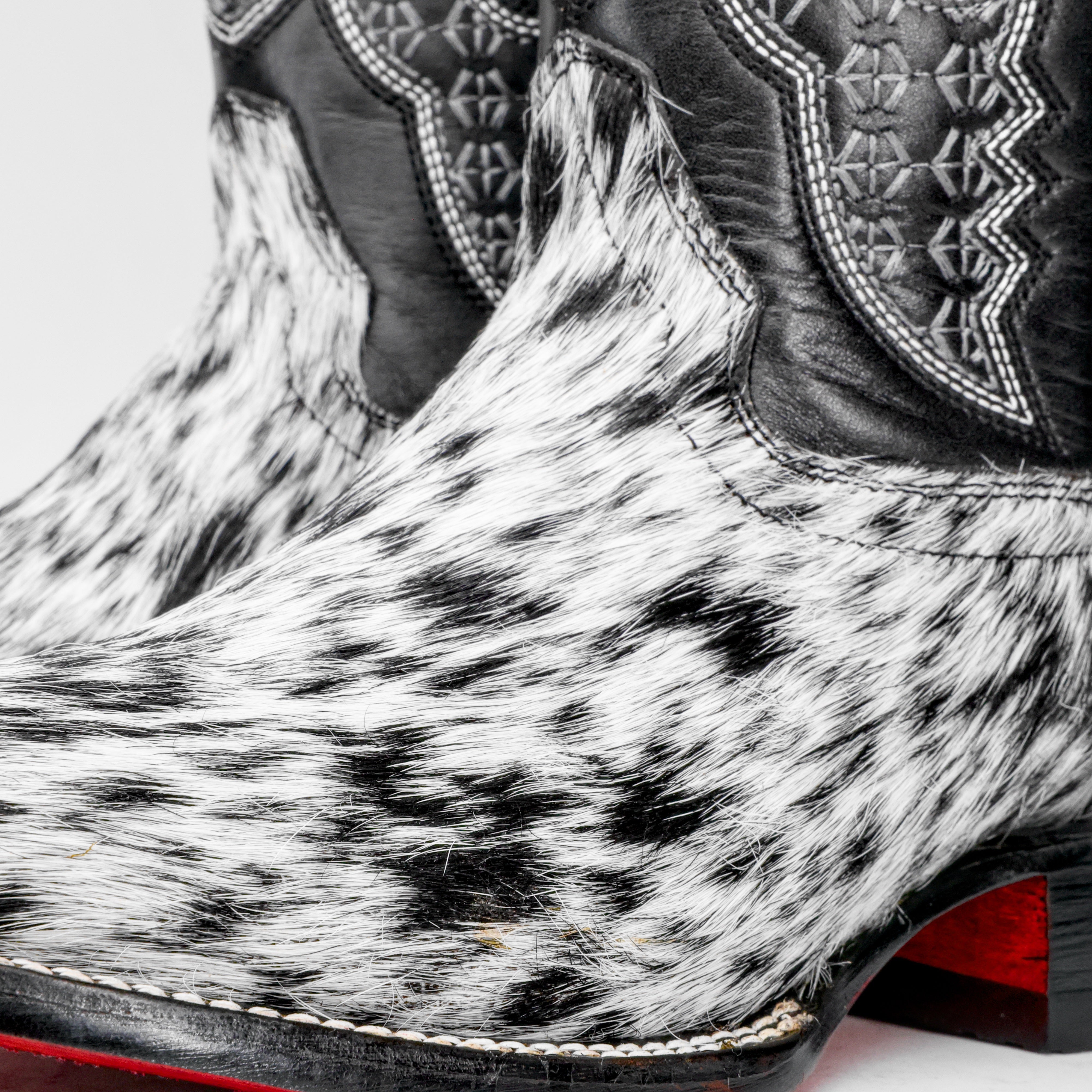 Genuine Cowhide Boots - Square Toe