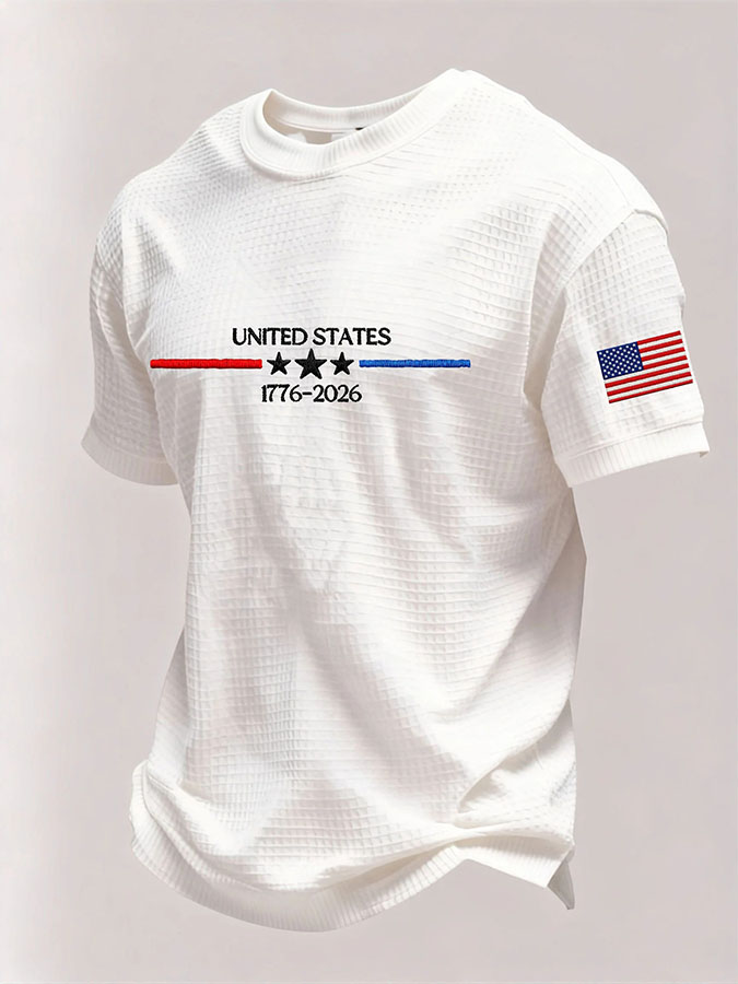 Men'S American Flag Commemorative 250Th Anniversary Classic Pattern Short Sleeve T-Shirt