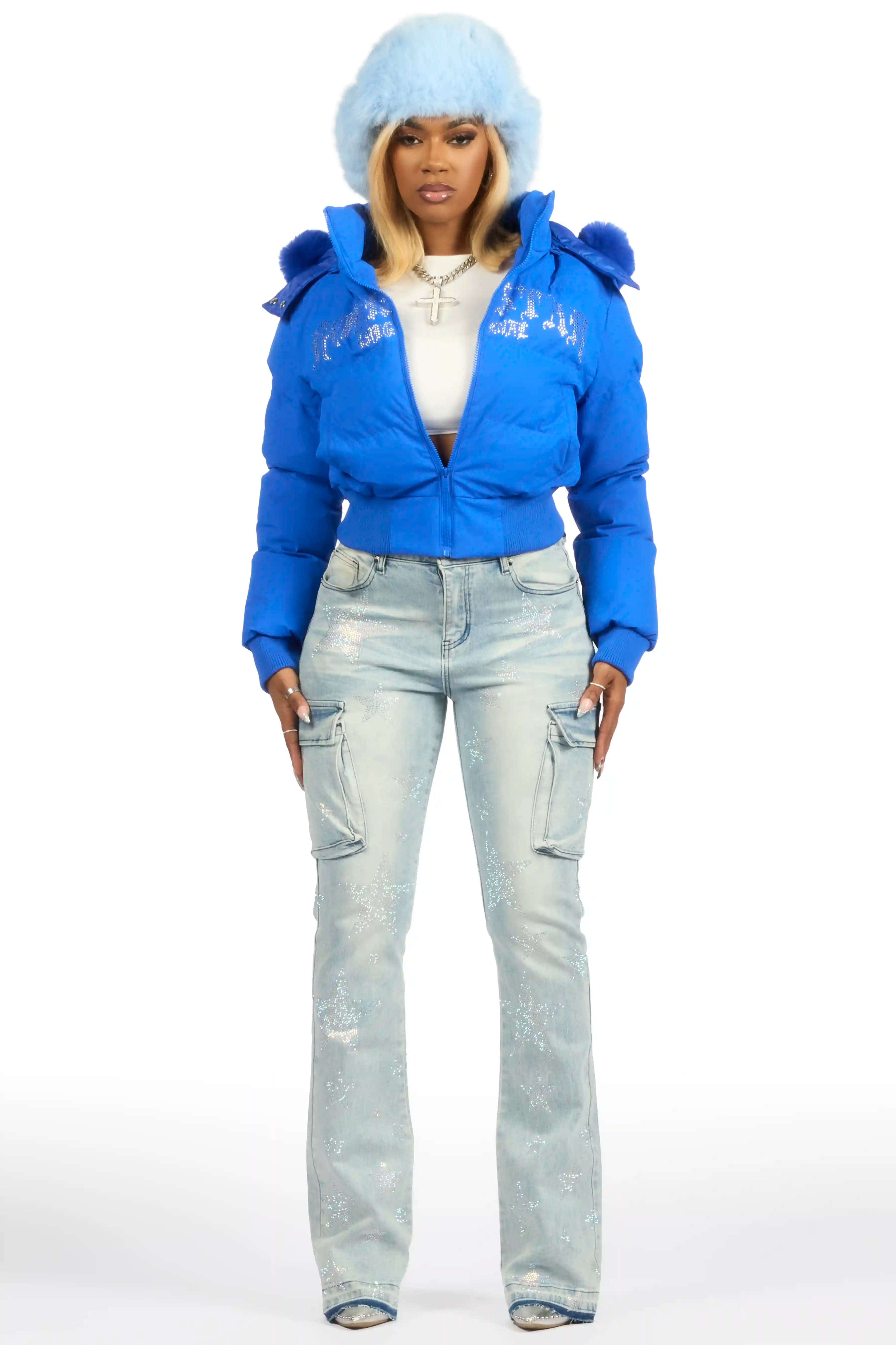 Rosa Royal Blue Puffer Jacket