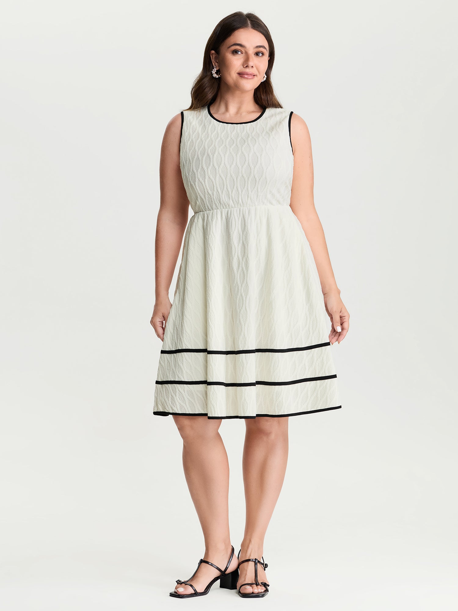 Stretchy Color Contrast Edge Mini Dress