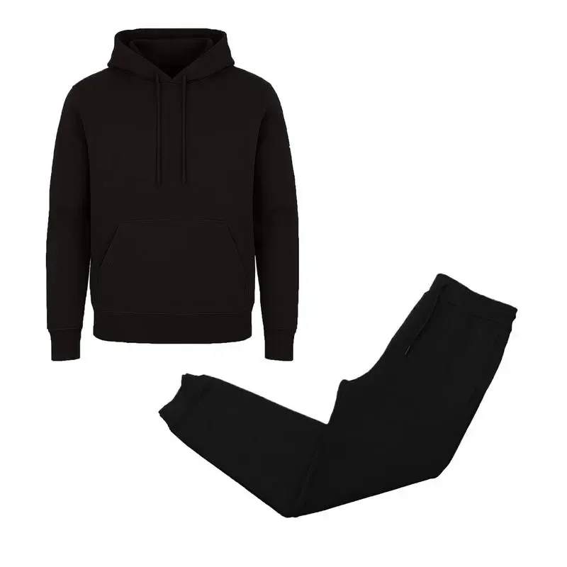 Men’s Fleece-Lined Pullover Hoodie & Jogger Sweatpants Set
