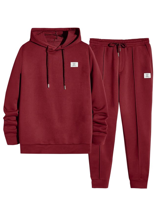 Men's 2 Piece Outfits Hoodie Sweatshirt Tracksuit & Joggers Sweatpants Sweatsuit Set