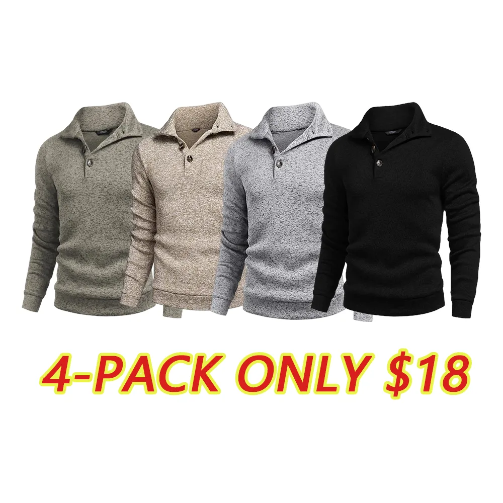 Men's Fitted Long Sleeve Turtleneck Pullover Sweater