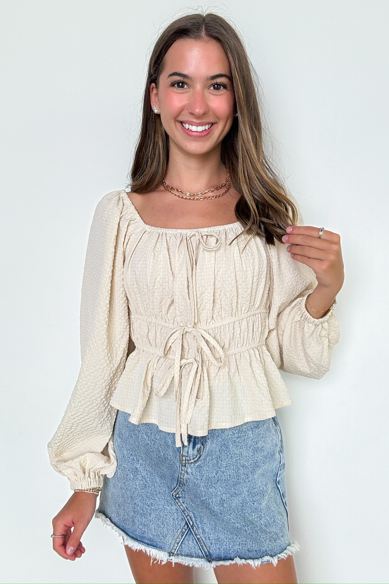 Square Neck Ruched Top