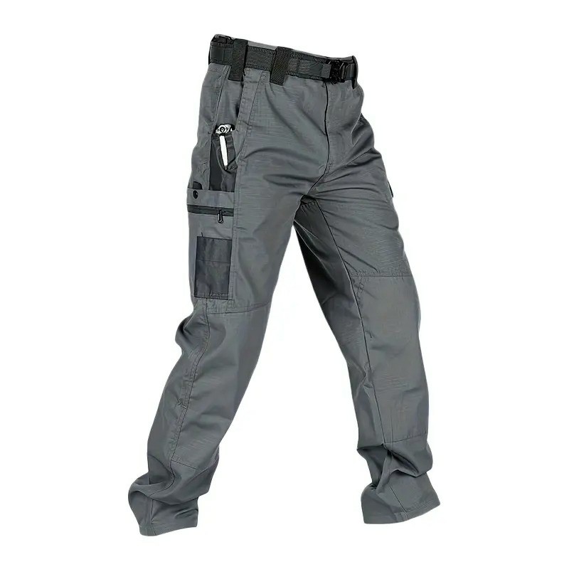 Men's Tactical Work Pants with Multi-Pocket Zipper Design – Durable Outdoor Utility Trousers