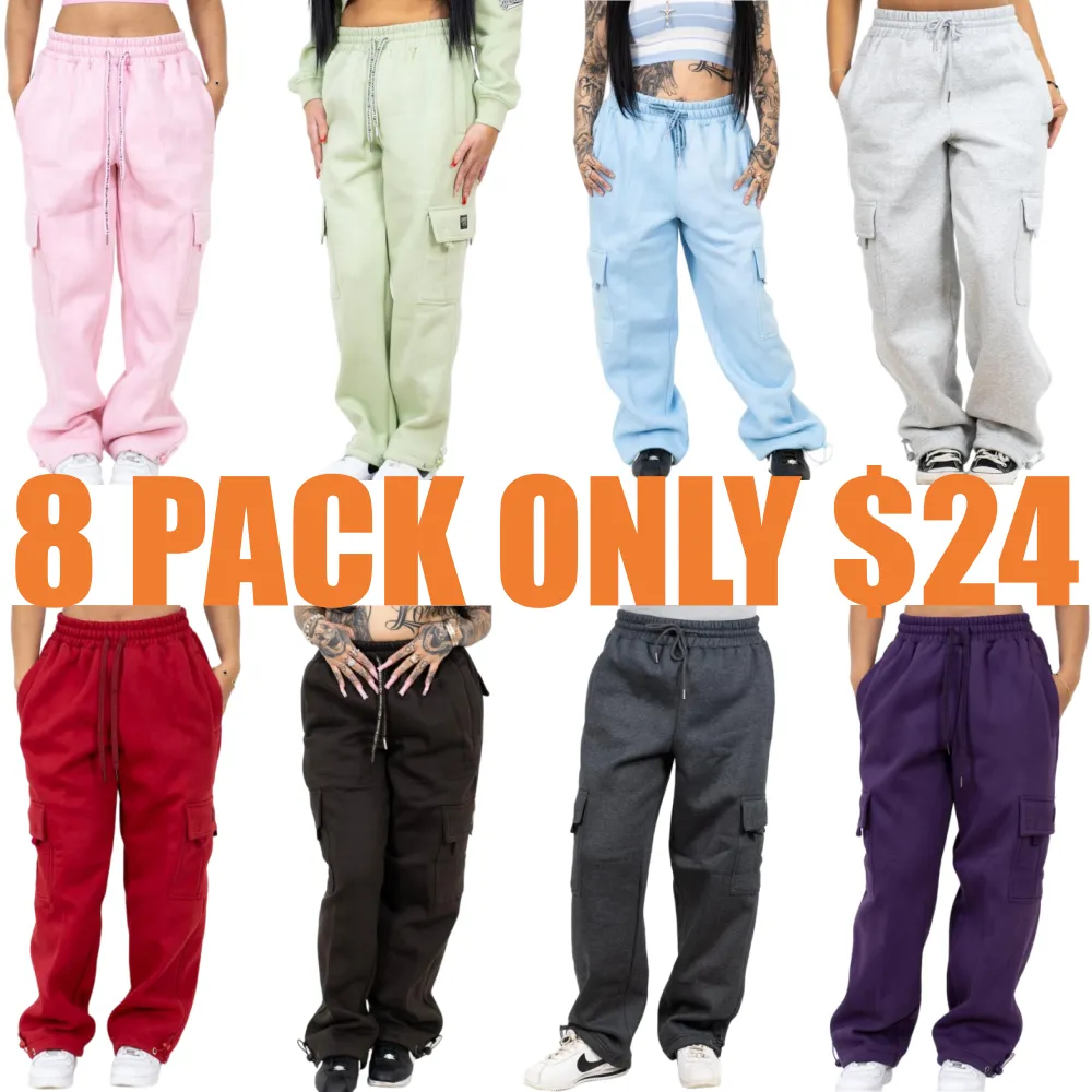 Woman Heavyweight Baggy Cargo Sweatpants