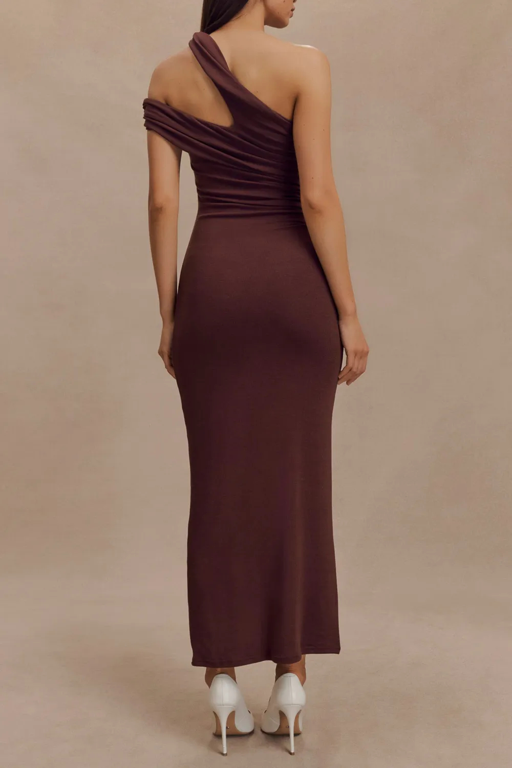 One Shoulder Modal Midi Dress