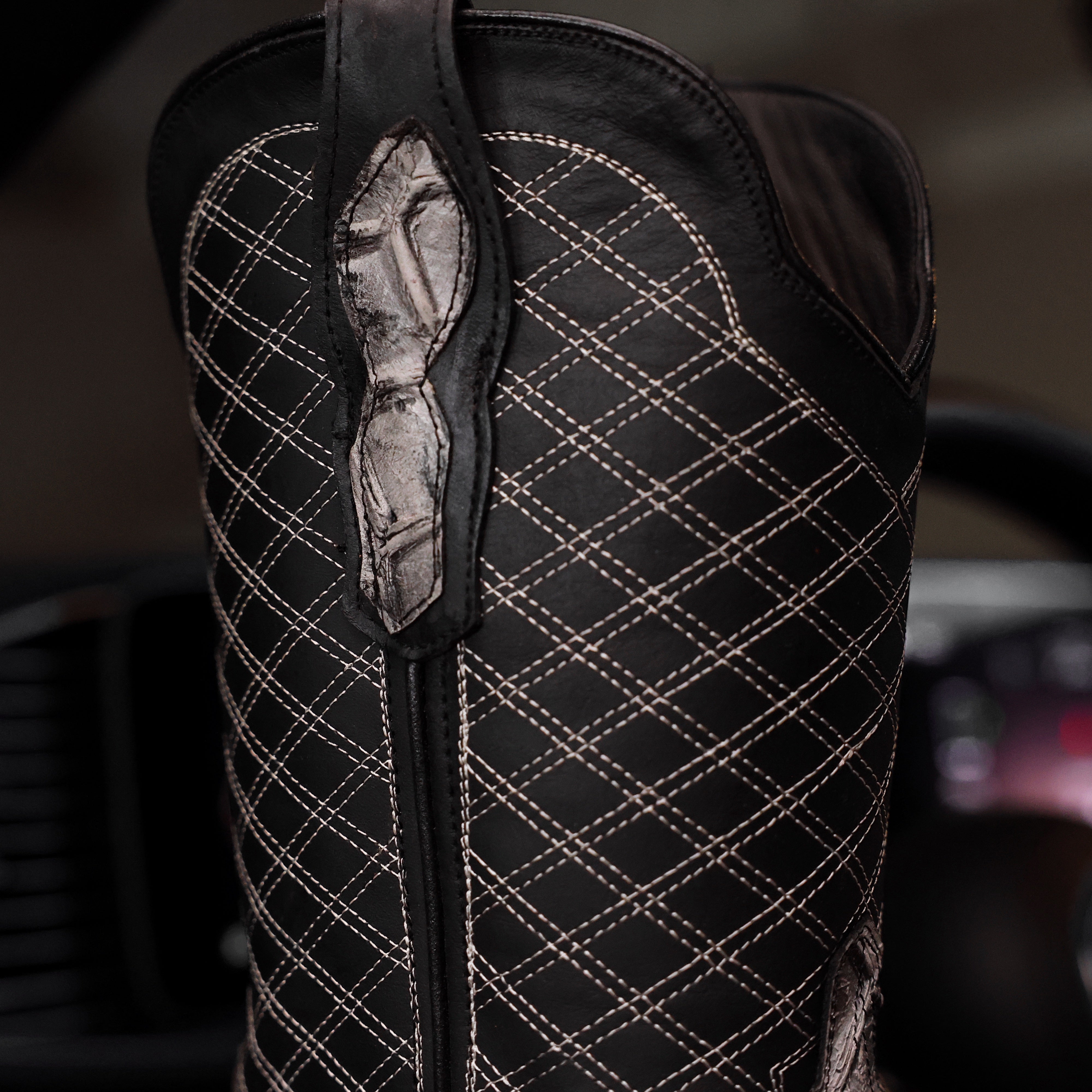 Eclipse Pirarucu Leather Boots - Square Toe