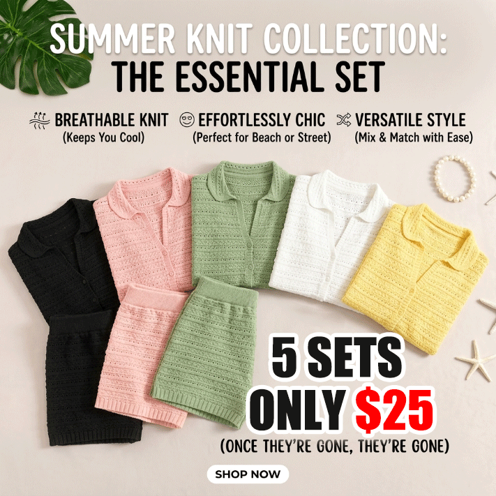 Ultimate Resort Getaway: Textured Openwork Knit Cardigan & Shorts Set