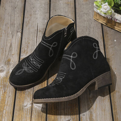Block Heel Ankle Boots (multiple color options)