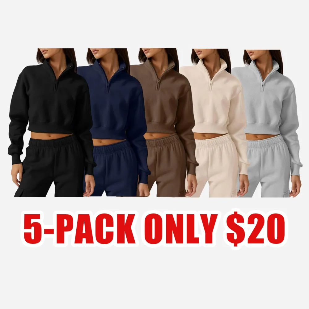 Women’s Half Zip Fleece Sports Top & Pants