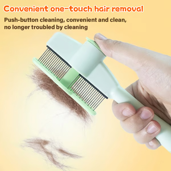 Self-cleaning Pet Flea Comb Grooming Brush