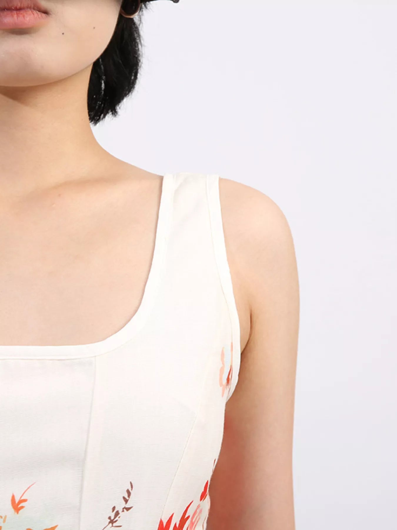 Floral Print Sleeveless A-Line Mini Dress