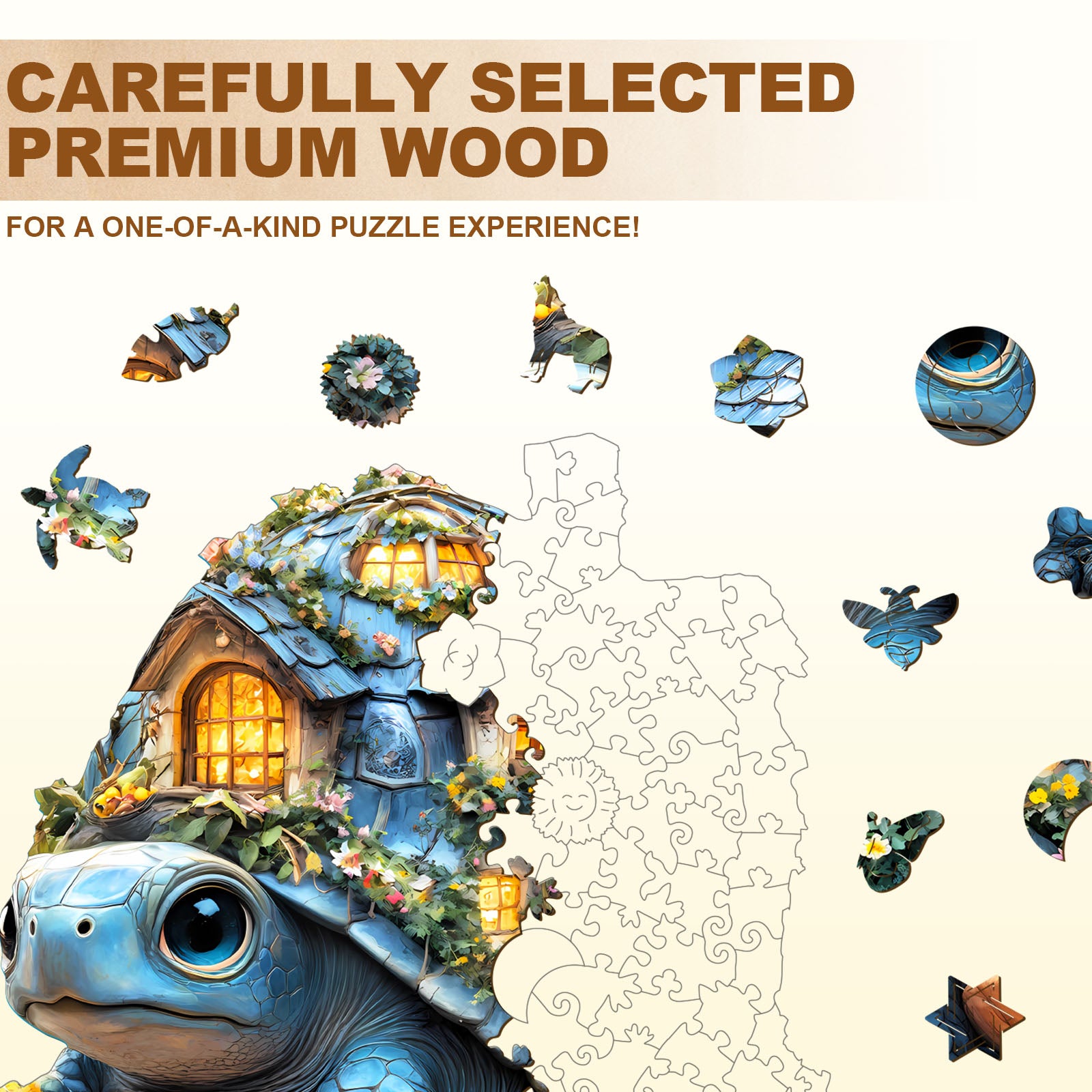 Turtle House Wooden Jigsaw Puzzle