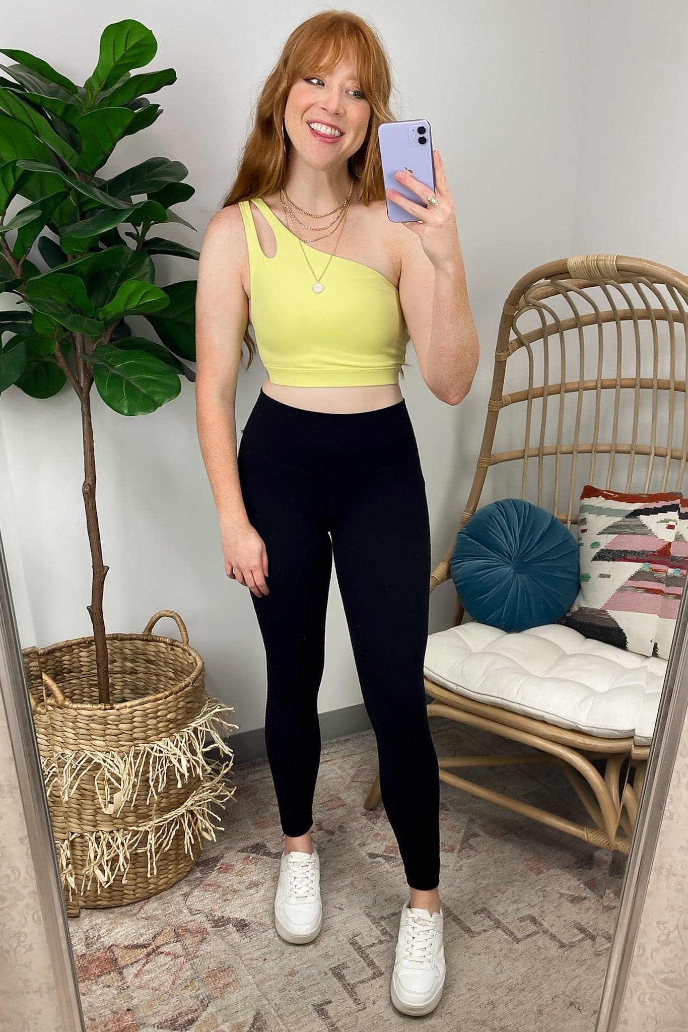 One Shoulder Active Crop Top