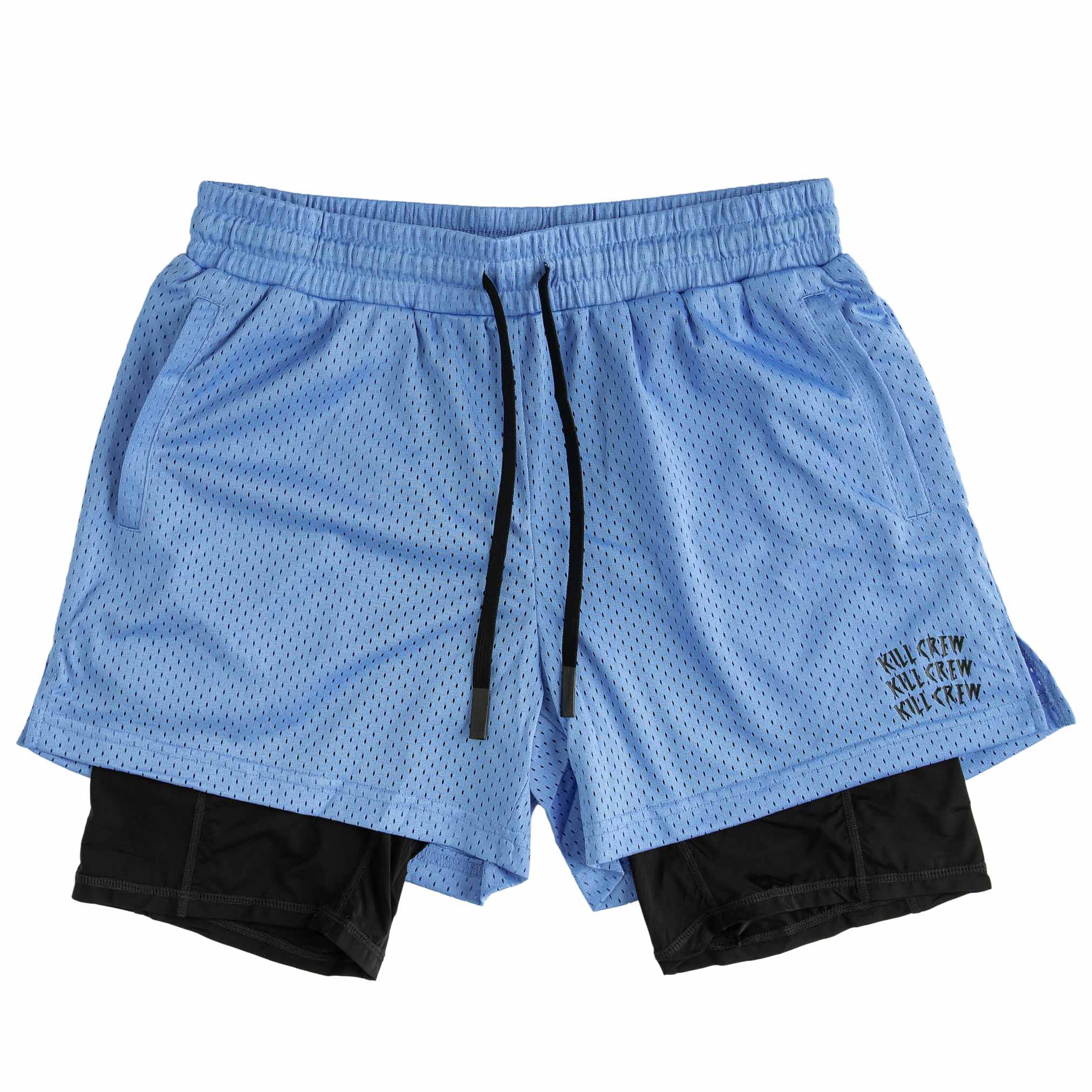 TRAINING SHORT WITH LINER - BLUE