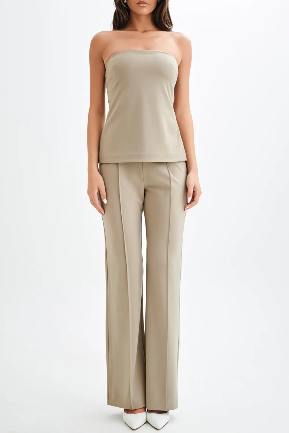 Pleated Wide Straight Leg Pants